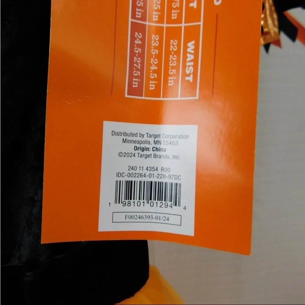 Kids Witch Costume in Black and Orange